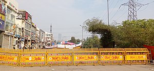 No CAA-NRC painted on police barricades