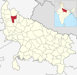 Location of Amroha district in Uttar Pradesh