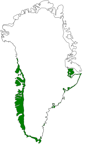 Ecoregion territory (in green)