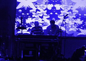 Lemon Jelly, performing at De Montfort Hall on 13 August 2005