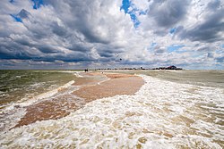 Dolgaya Spit in the Sea of Azov.