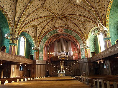 Interior of the Luther church in Wiesbaden in Wiesbaden, Hesse