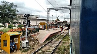 Malgudi Express entering KSR Bengaluru