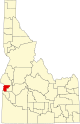 State map highlighting Payette County