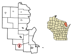 Location of Pound in Marinette County, Wisconsin.