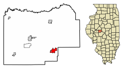 Location in Menard County, Illinois