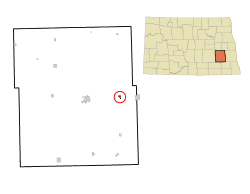 Location of Oriska, North Dakota