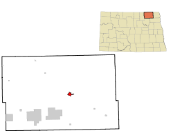 Location of Langdon, North Dakota