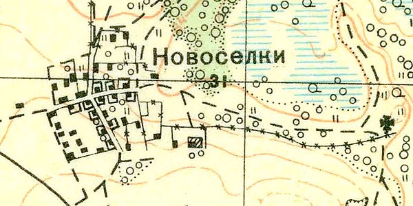 План деревни Новосёлки. 1930 год