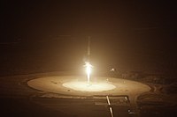 Falcon 9 flight 20's first-stage moments before touchdown on Landing Zone 1