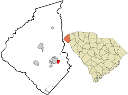 Location in Oconee County and the state of South Carolina.