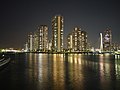 永代橋から眺める隅田川と大川端リバーシティ21の夜景