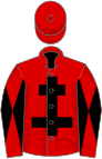Red, black cross of lorraine, diabolo on sleeves
