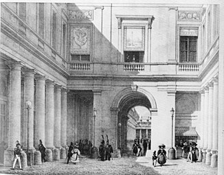 La cour de Nemours vers 1840