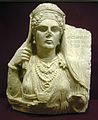 Buste funéraire d’Aqmat, fille d’Hagagu, descendant de Zebida, descendant de Ma’an, fin du IIe siècle, British Museum.