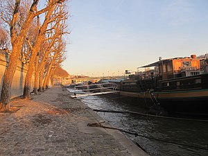 Le port en hiver.