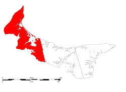 Location of Prince County in Prince Edward Island.