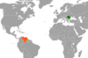 Location map for Romania and Venezuela.