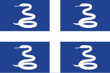 Description de l'image Snake Flag of Martinique.svg.