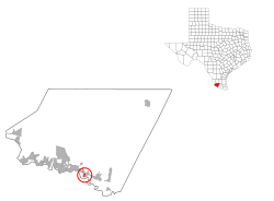 Location of Santa Cruz, Texas