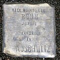 Stolperstein für einen Romm (Thieboldsgasse 9)