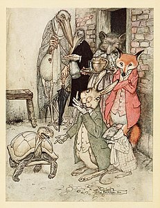 The Tortoise and the Hare (Arthur Rackham, 1912) Vote now!