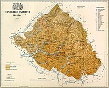 Map of Udvarhely county in the Kingdom of Hungary