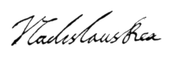 Firma de Vladislao IV de Polonia