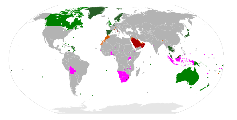 君主立宪制国家分布图
