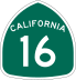 State Route 16 marker