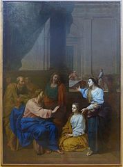 Le Christ dans la maison de Marthe et Marie, Claude Simpol (1704).