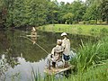 August: Dorfteich von Großheringen im Landkreis Weimarer Land