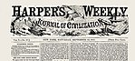 Titel der „Harpers Weekly“ vom 12. September 1857