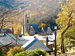 View of Jim Thorpe from the Asa Packer Mansion grounds in November 2016