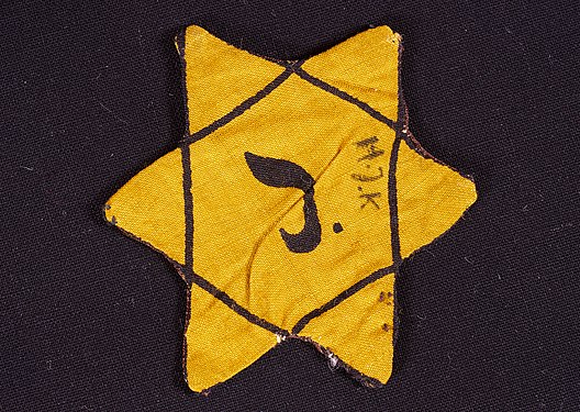 The Belgian version of the Yellow badge most Jews in Nazi-occupied Europe were required to wear. The initials on the badge are those of its owner, who survived the war though much of his family was murdered (Nominated by Andrei)