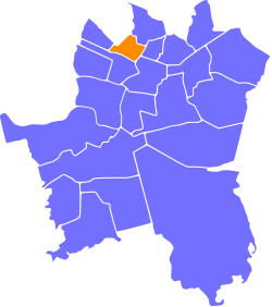 Location of Dąb within Katowice
