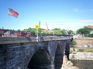 Old Main Street bridge and downtown Kent in 2009