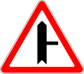 Side road on the right