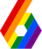 Logotipo usado durante el Orgullo LGTB desde 2017.