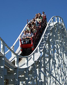 The Scenic Railway at Luna Park, Melbourne, by Stevage