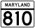 Maryland Route 810 marker