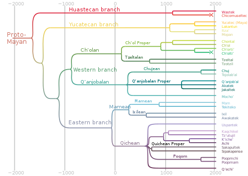 Genealogy of Mayan languages.