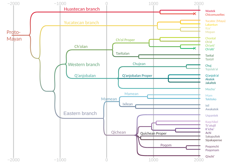 גנאלוגיה של שפות המאיה.