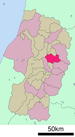 Location of Murayama in Yamagata Prefecture