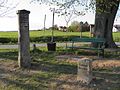 Wegweisersäule und Flurstein (um 1900) in Höckendorf