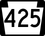 Pennsylvania Route 425 marker