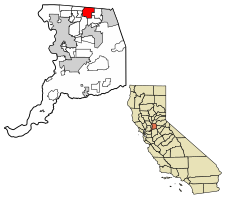 Location of Citrus Heights in Sacramento County and California