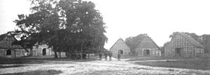 Blick in das Rundlingsdorf, 1904