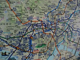 서울 지하철 도심구간 노선도
