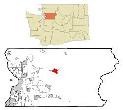 Location of Verlot, Washington